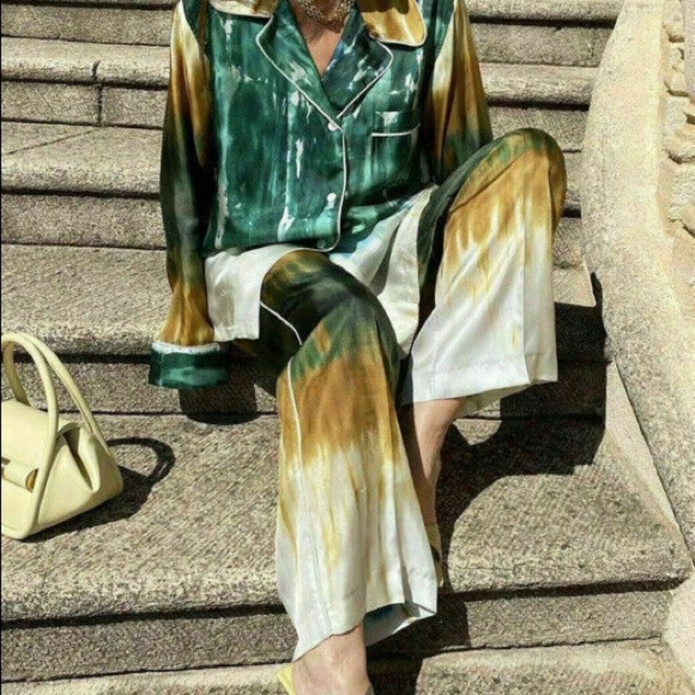 Zara tie dye sill pajama set